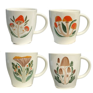 Ceramic Mushroom Mug, 4 Styles
