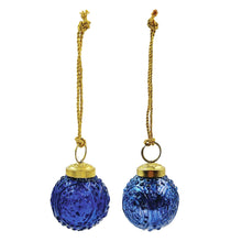 Load image into Gallery viewer, Glass Ball Ornament, Blue
