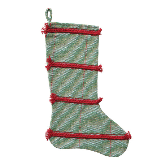 Stocking, Embroidered & Fringe