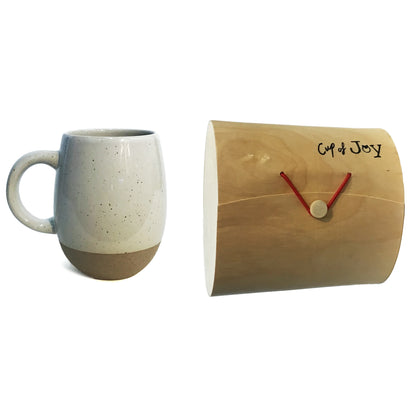Stoneware Mug w/ Wood Gift Box, 2 Colors, 4 Styles