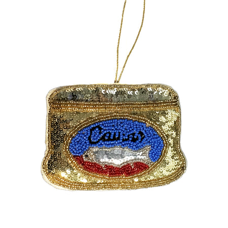 Ornament, Homemade Beaded Fabric Caviar/Sa