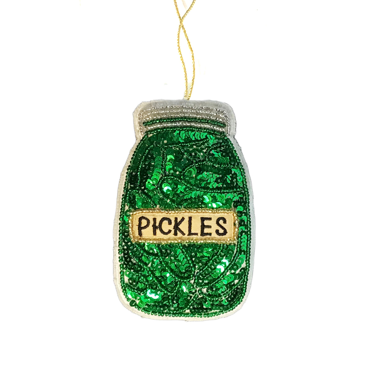 Ornament, Homemade Beaded Fabric Caviar/Sa