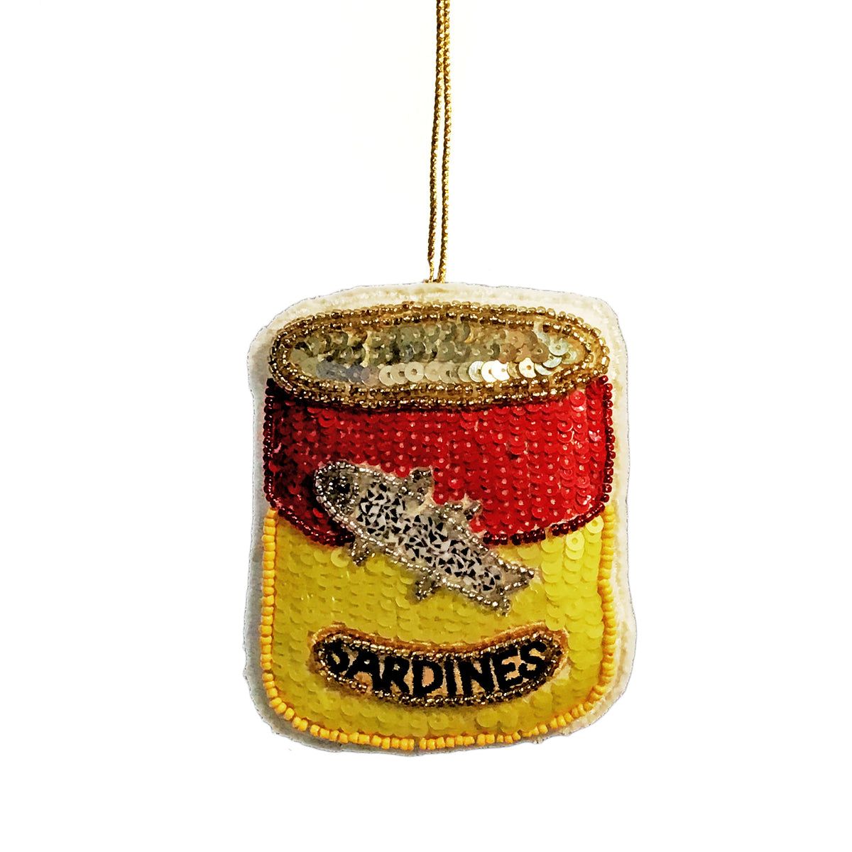 Ornament, Homemade Beaded Fabric Caviar/Sa