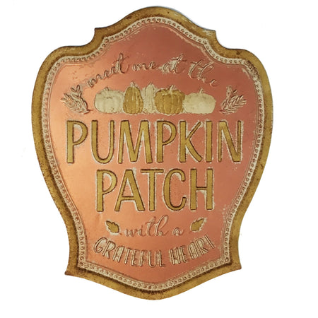 Embosssed Metal Pumpkin Wall Decor