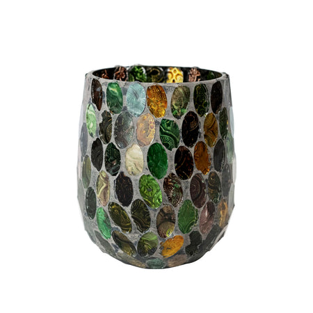 Decor, Glass Mosaic Tealight Holder