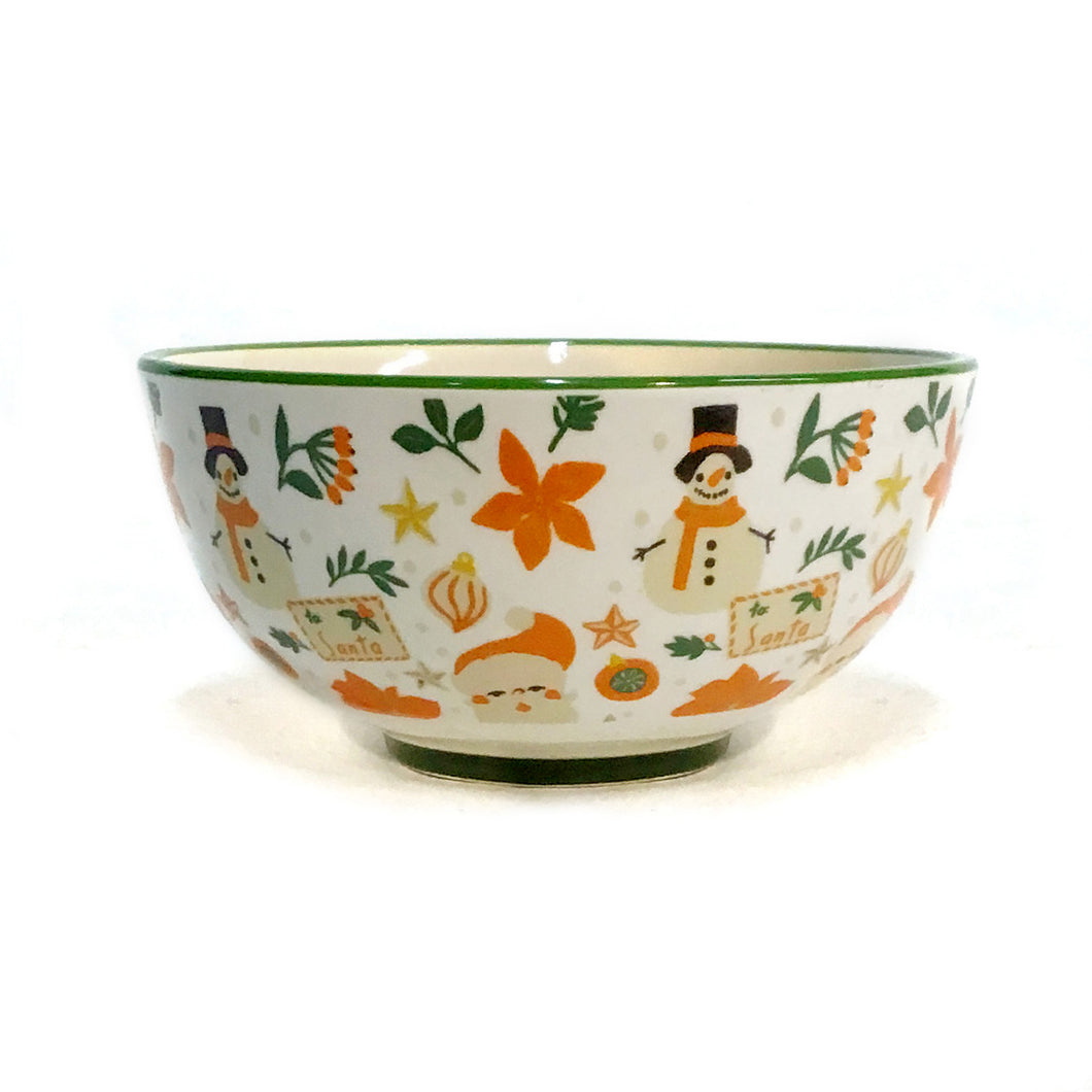 Bowl; Holiday Pattern