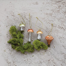 Load image into Gallery viewer, Glass Mushrooom W/ Glitter Ornament, Assorted
