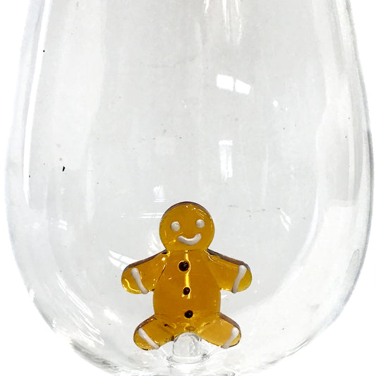 Xmas Icons Stemless Wine Glass, Set of 4