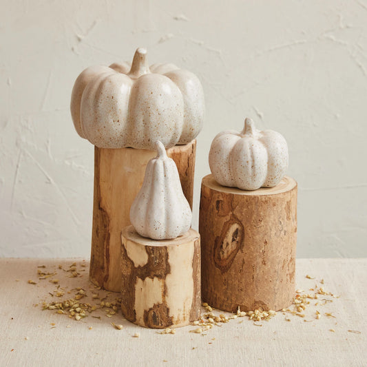 Stoneware Pumpkin Decor