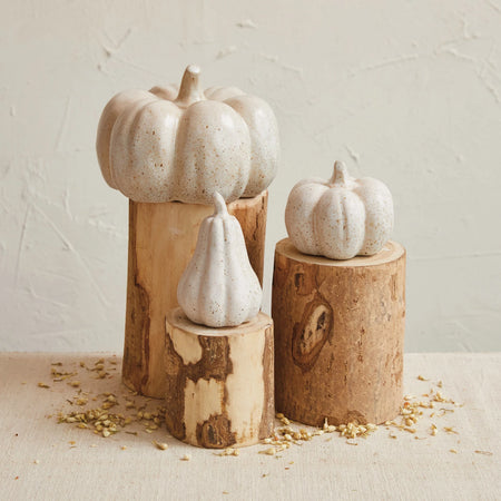 Stoneware Pumpkin Decor