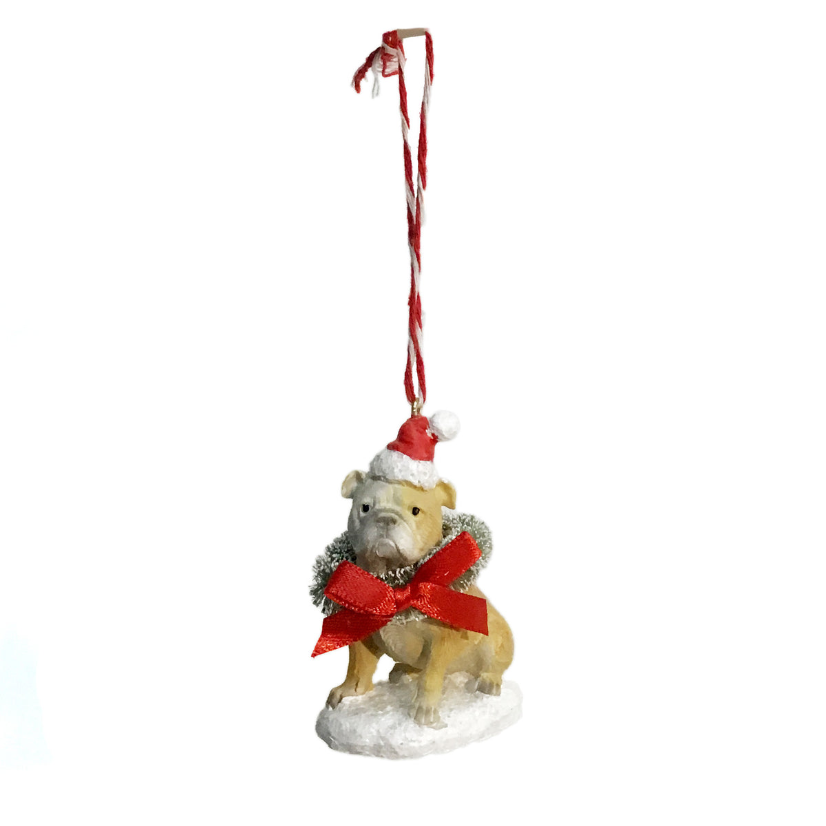 Ornament, Resin, Dog W/ Wreath