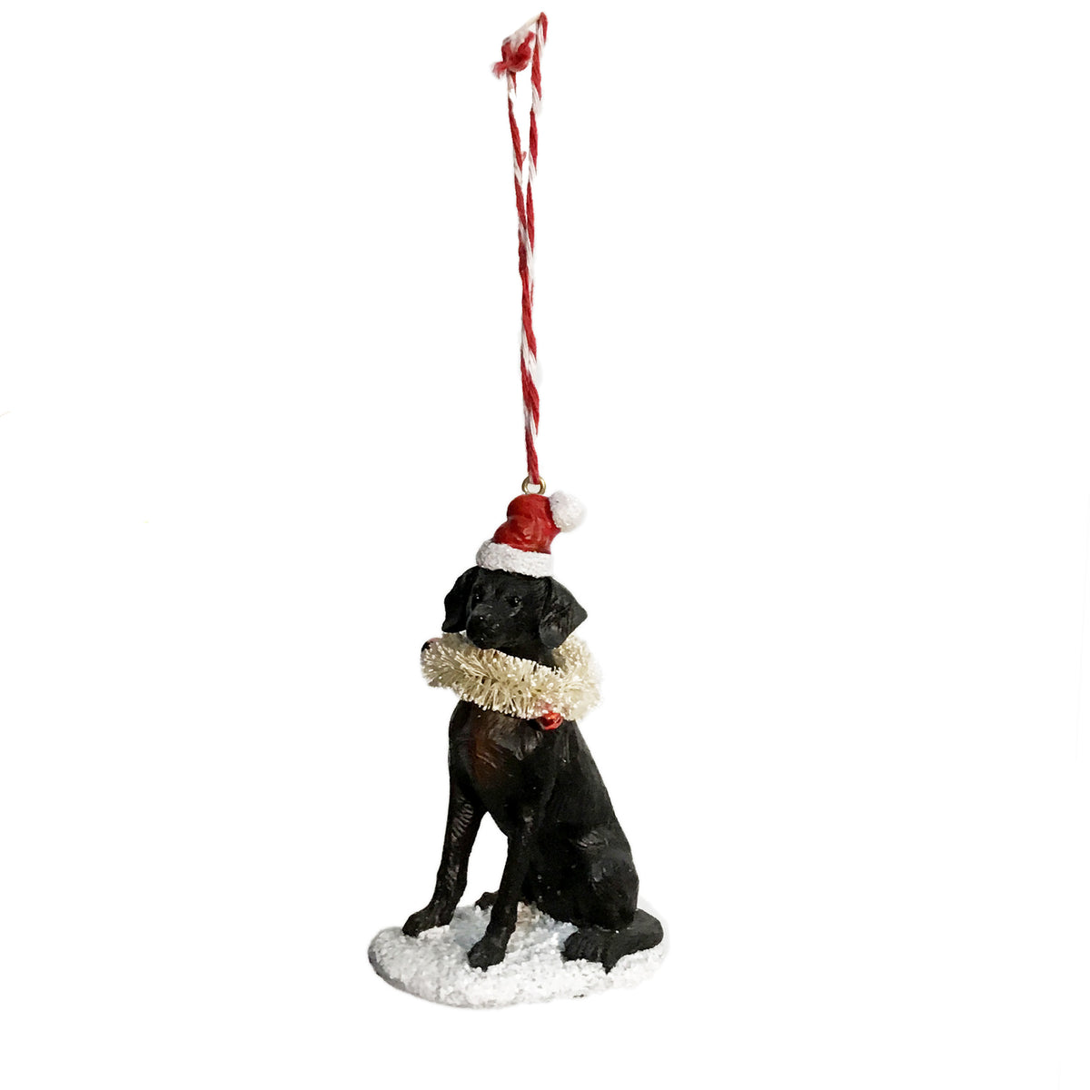 Ornament, Resin, Dog W/ Wreath