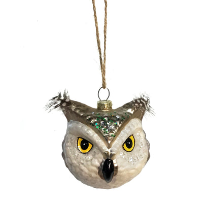 Ornament, Glass Owl Head