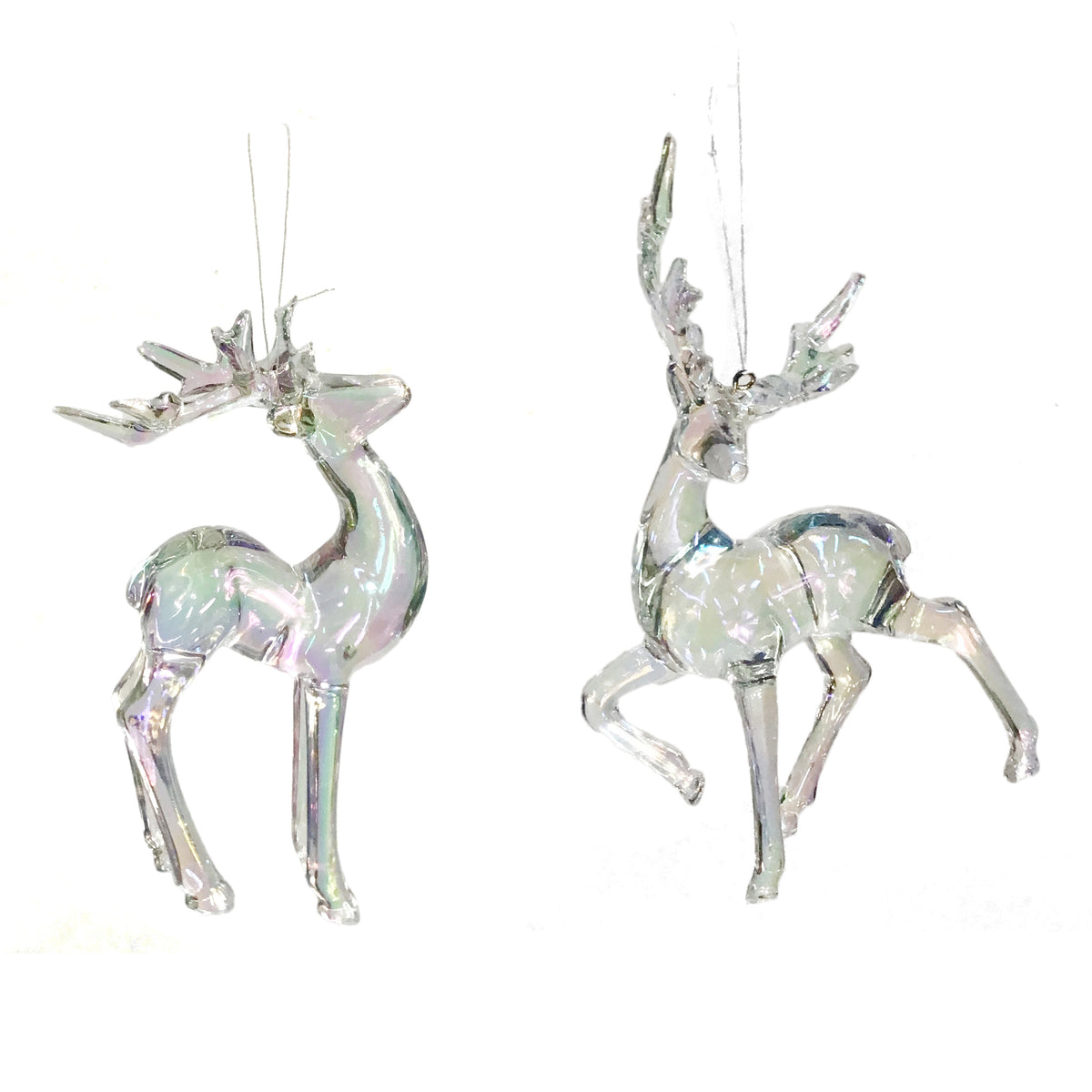 Iridescent Reindeer Ornament, 2 Assorted