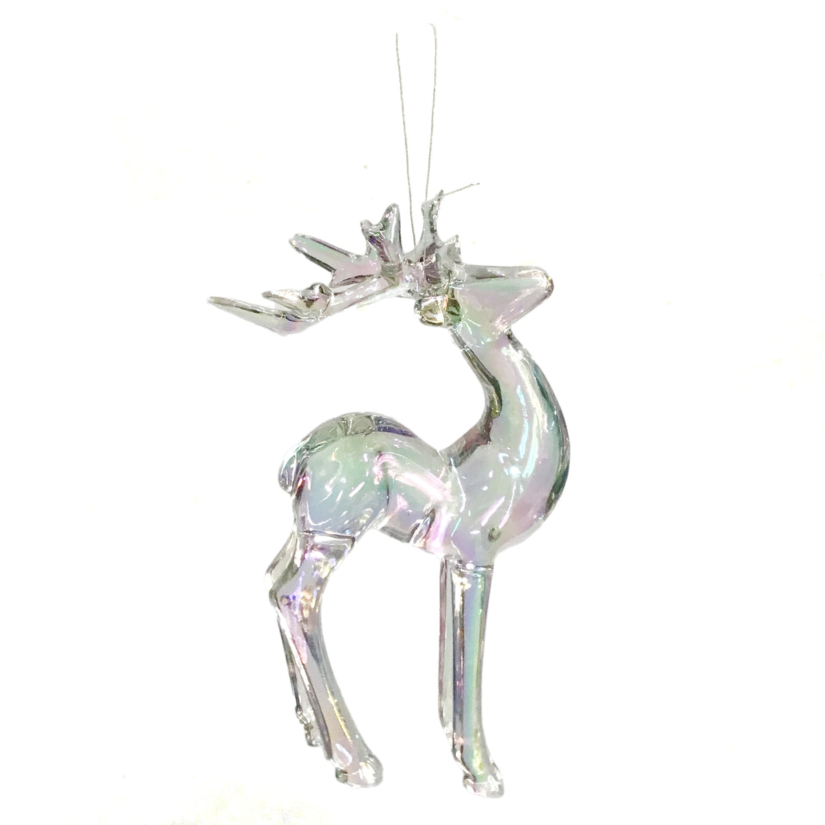 Iridescent Reindeer Ornament, 2 Assorted