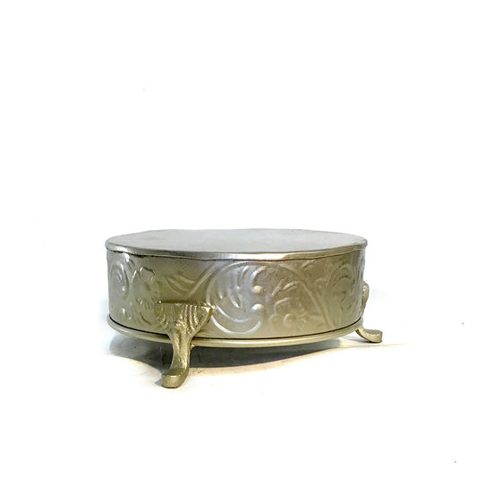 Embossed Metal Pedestal, 8in