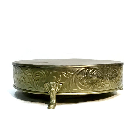 Embossed Metal Pedestal, 12in