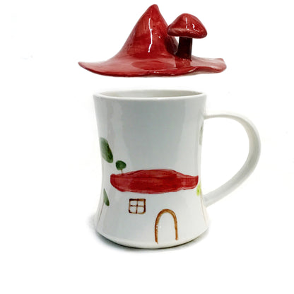 Ceramic Mushroom Mug W/ Lids, 2 Styles