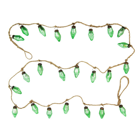 Jute, GreenNatural Lightbulbs Garland