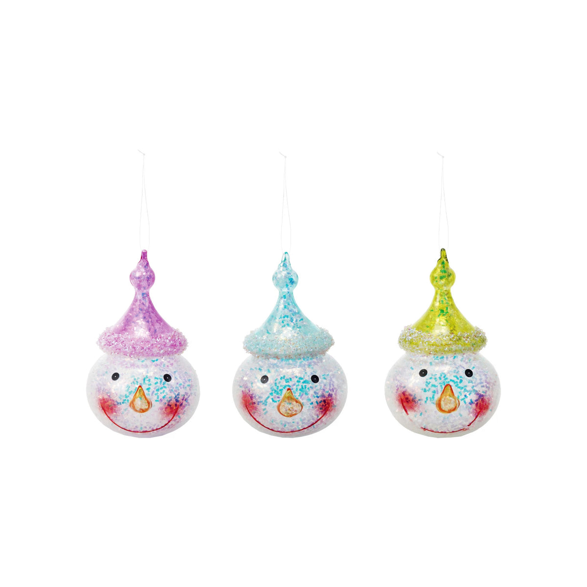 Iridescent Snowman Ornaments