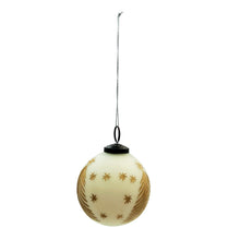 Load image into Gallery viewer, Stars/Tree Glass Etched Ball Ornament
