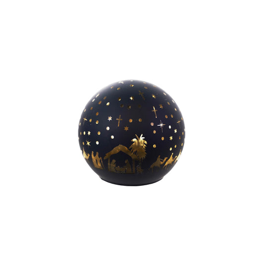 Decor, LED Glass Ball Nativity Scene