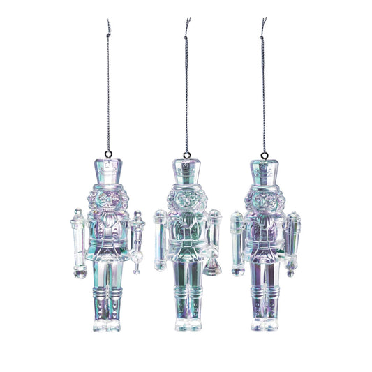 Iridescent Nutcracker Ornament, 3 Assorted