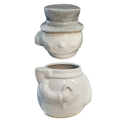 Ceramic Christmas Snowman Cookie Jar