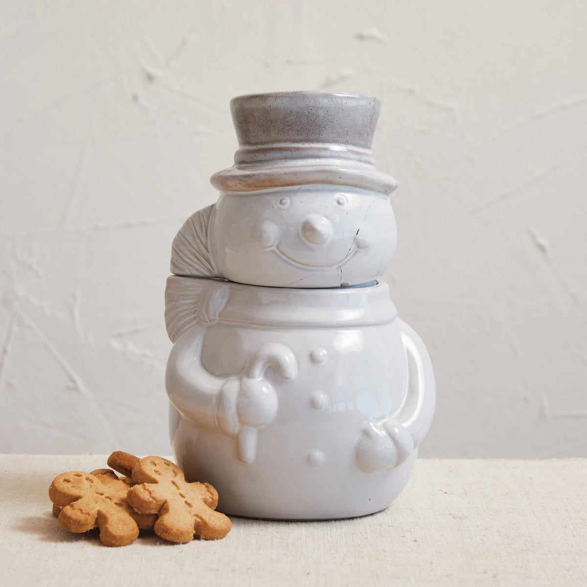 Ceramic Christmas Snowman Cookie Jar
