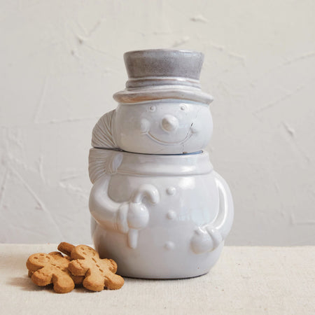 Ceramic Christmas Snowman Cookie Jar