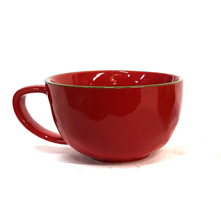 Stoneware Mug, Colored Rims