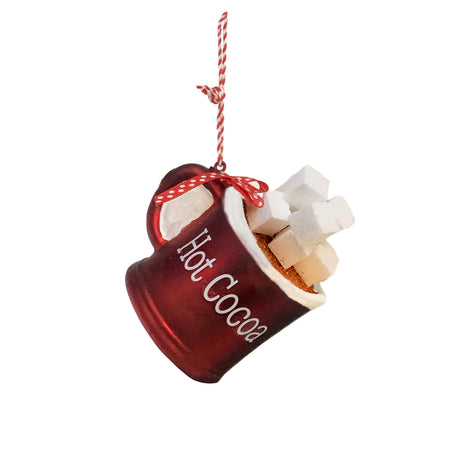 Glass Hot Cocooa Mug Ornament