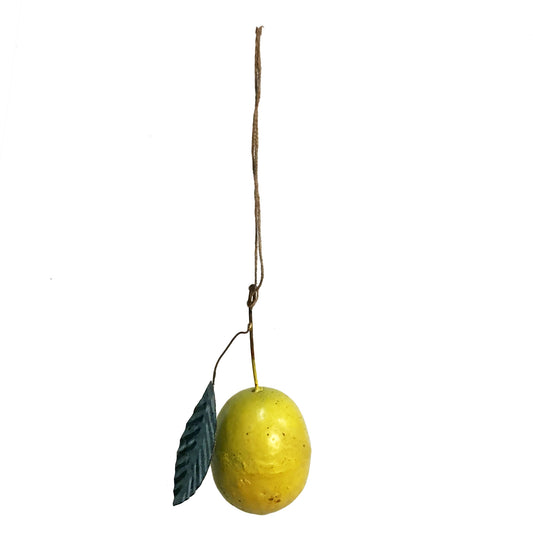 Ornament, Metal, Lemon, Yellow