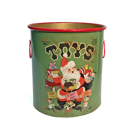 Christmas Metal Buckets, 10in