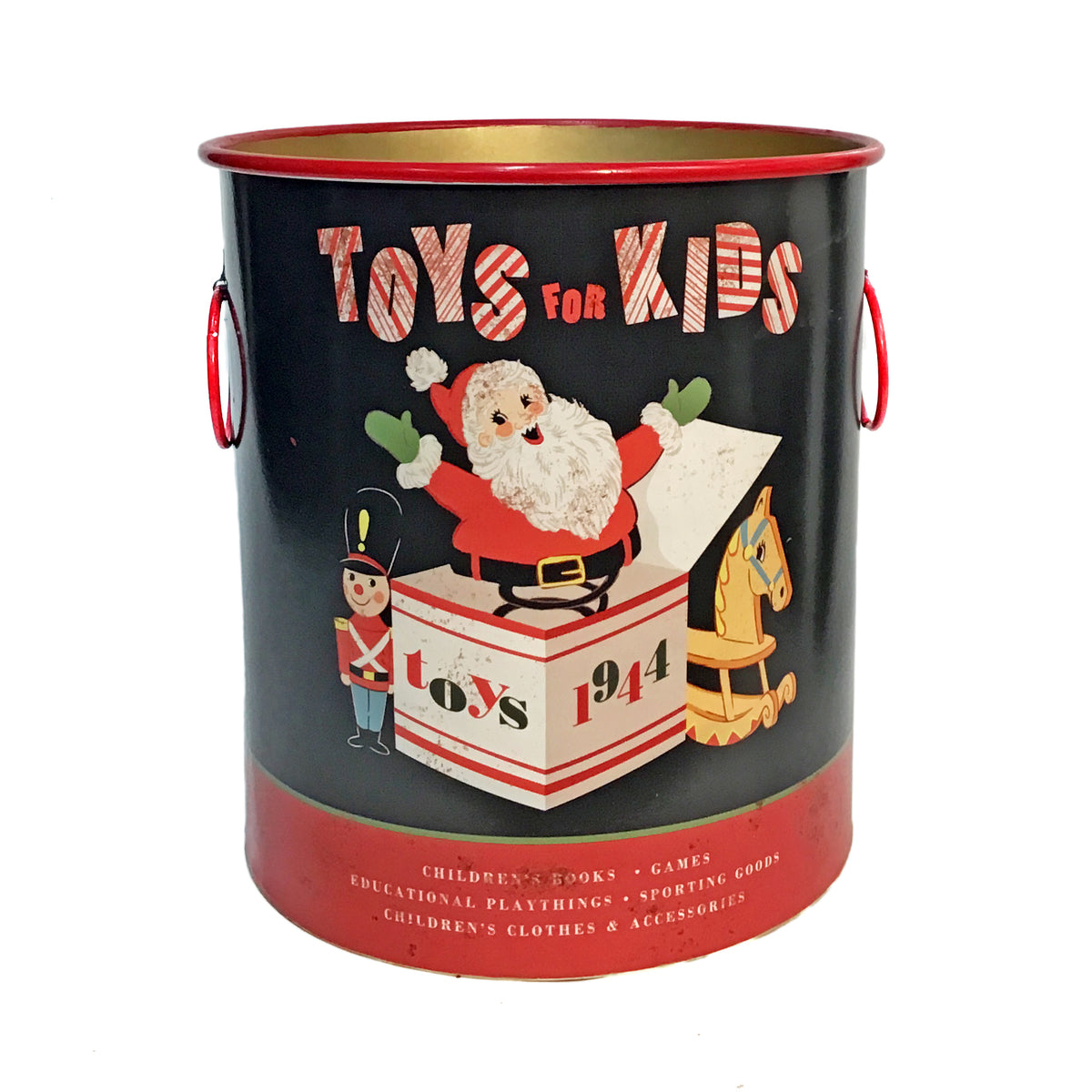 Christmas Metal Buckets, 12in