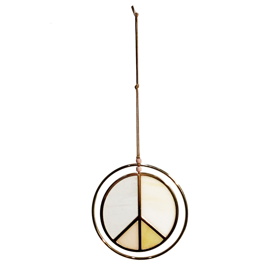 Staind Glass Suncatcher - Peace Sign