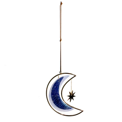 Staind Glass Suncatcher - Moon Star