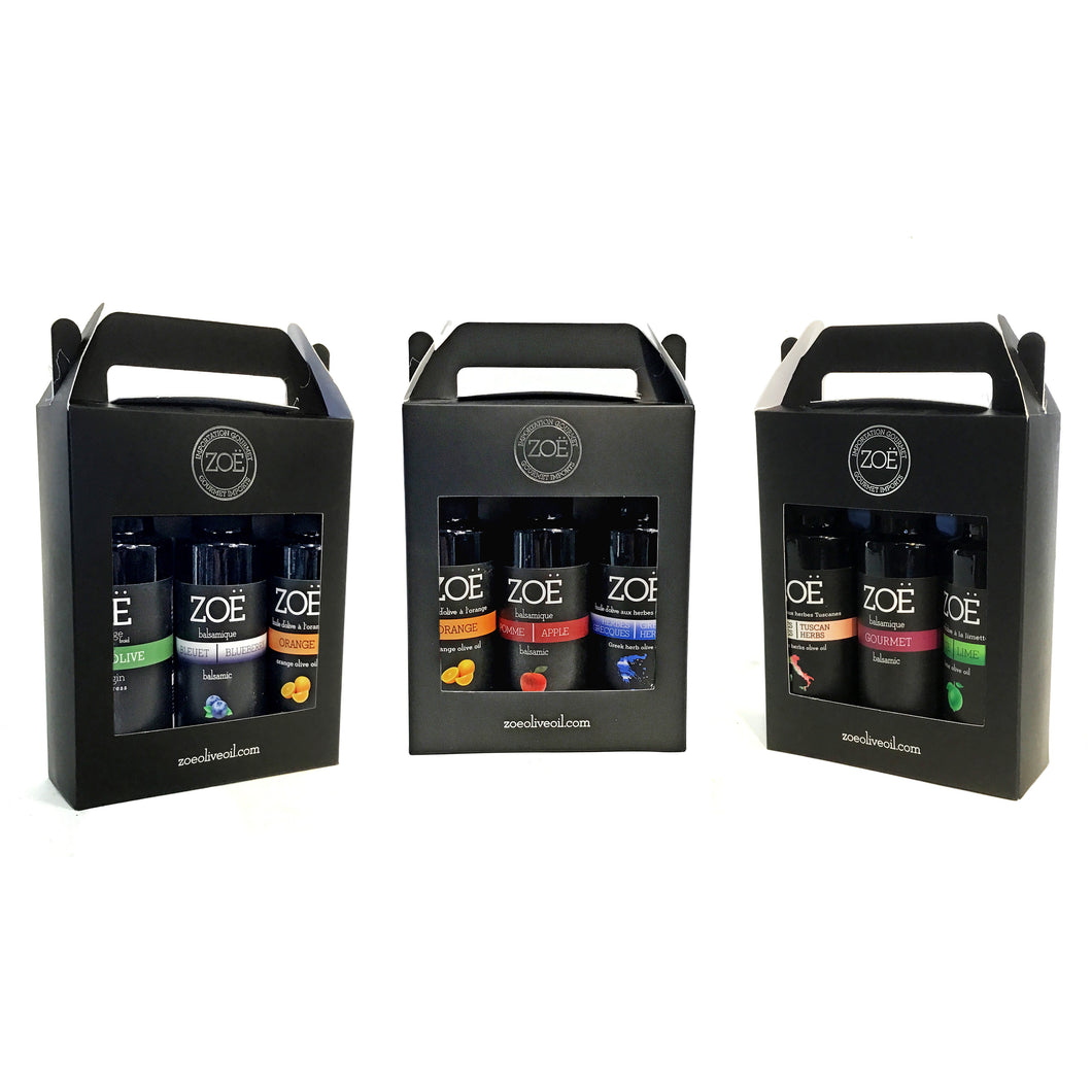 Zoe Olive Oil - 100ml Mini Trio - Oil/Balsamics