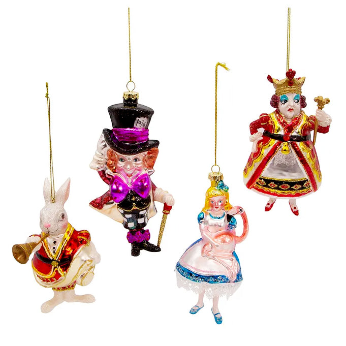 Ornament, Glass, Wonderland 4 Set