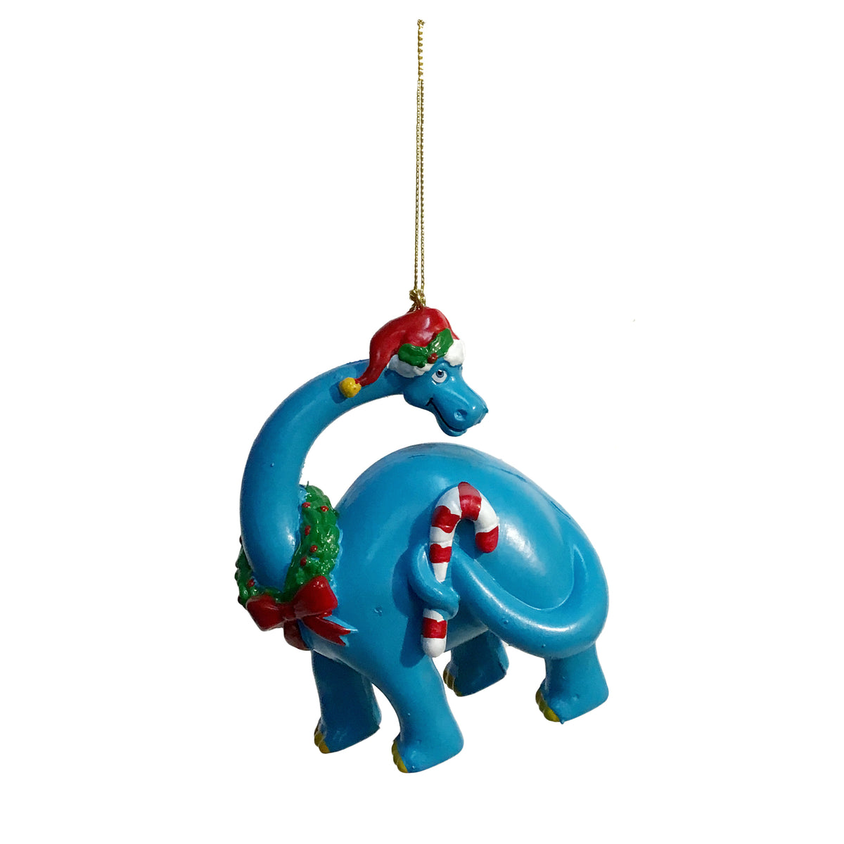 Ornament, Christmas Dinos W/ Gifts