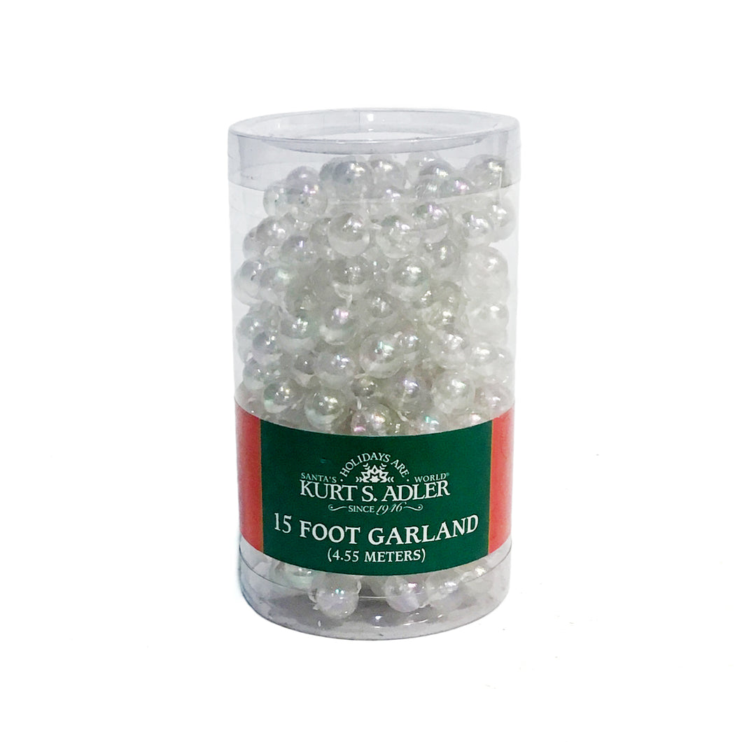 Garland, Clear Iridescent Balls