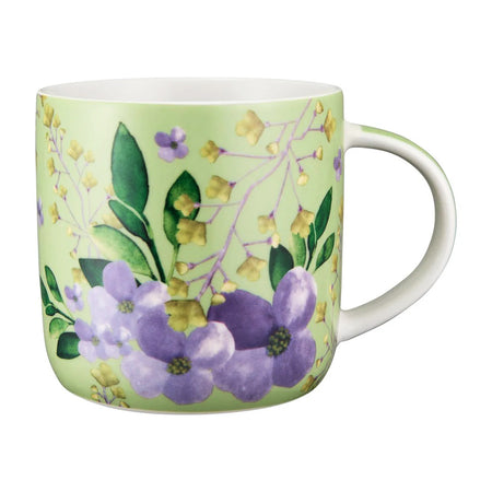 Ceramic Mug, Bouquet Green