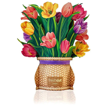 Festive Tulips, 3D, Pop-Up Card