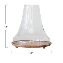 Load image into Gallery viewer, Cloche, Glass, w/ Wood Base
