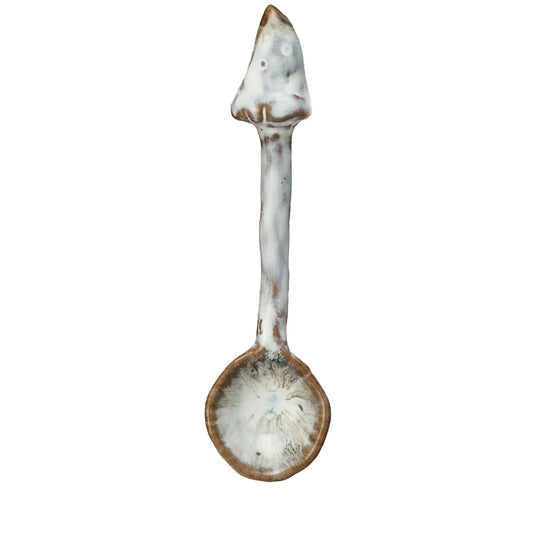 Stoneware Spoon, Multicolor Mushroom Handle