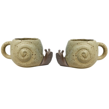 Stoneware Mug Reactive Glaze 12oz Snail
