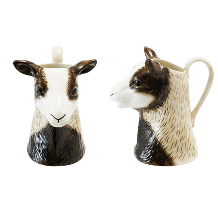 12 oz. Stoneware Goat Shaped Pitcher