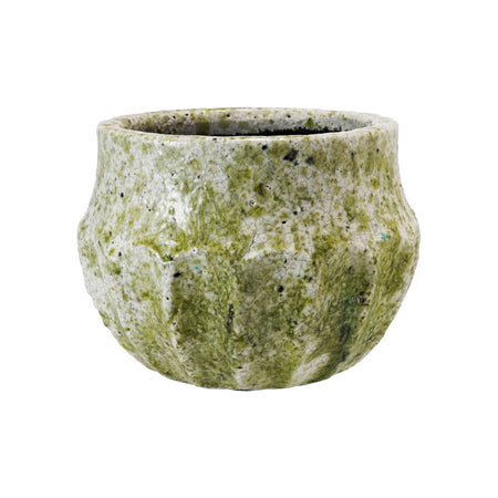 Planter, 8in, Green Terra Cotta