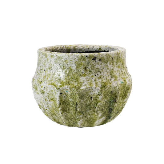 Planter, 4in, Green Terra Cotta