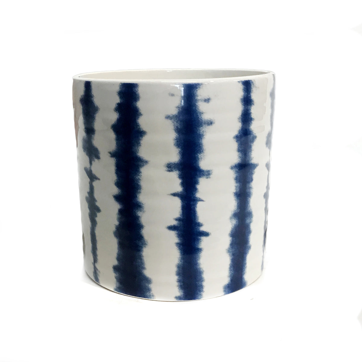 Pot, 4in, Ceramic, Dolomite, Shibori